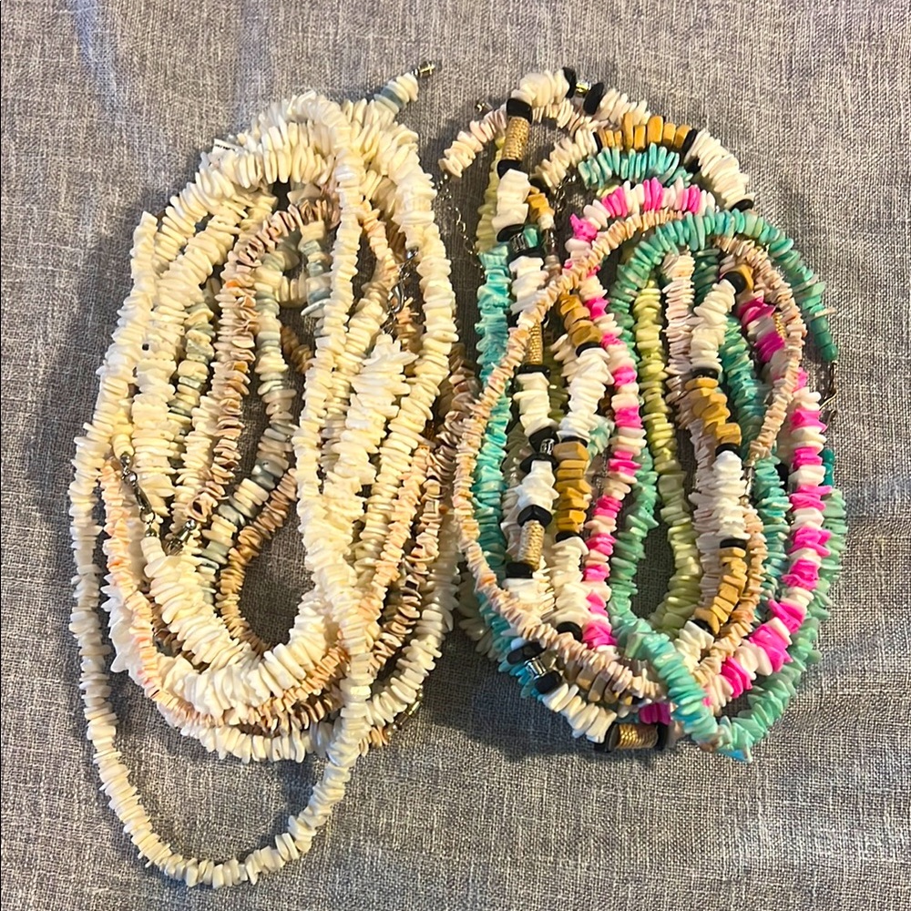 Shell chip necklace bundle